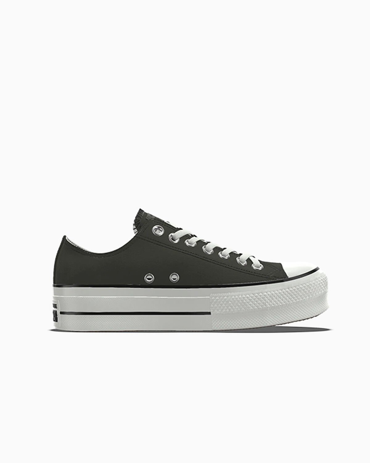 Custom Chuck Taylor All Star Lift Platform Leather By You Black - 173159CFA25_utility