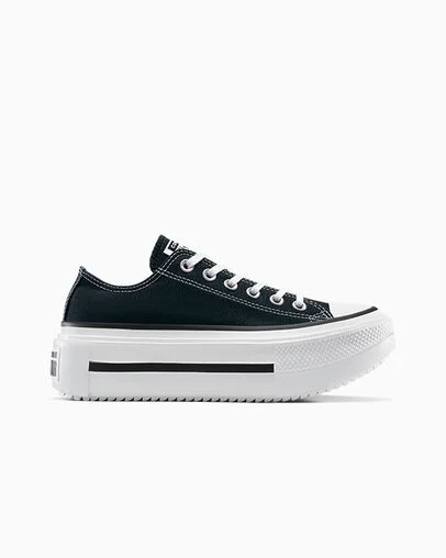 Chuck Taylor All Star Lift Double Stack Platform Canvas Negro/Blanco/Negro, Outer Side View