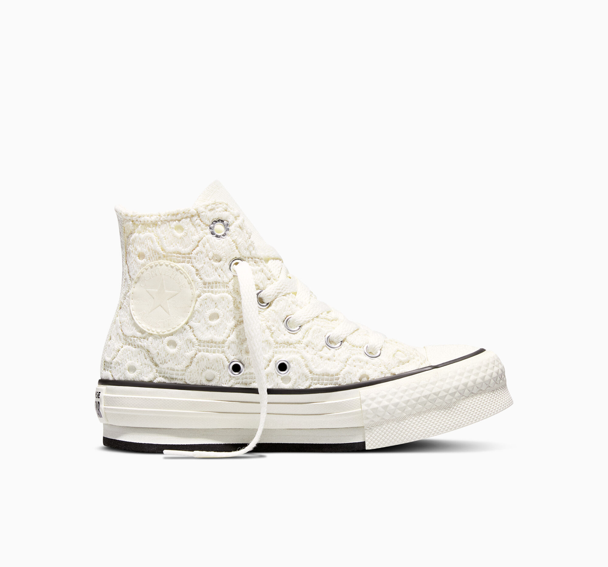 Chuck Taylor All Star EVA Lift Platform Floral Crochet Younger Kids