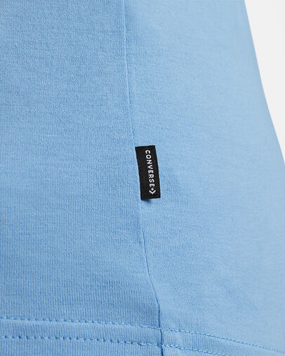 Retro Ringer T-Shirt Converse Light Blue, Detail View
