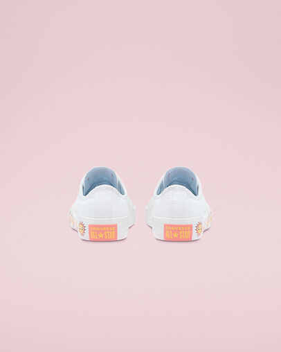 Chuck Taylor All Star Sun Graphic White/Chambray Blue/Pink Gaze, Heel View