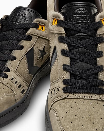 CONS AS-1 Pro Suede Verde/Casi negro/Negro, Detail Angle View