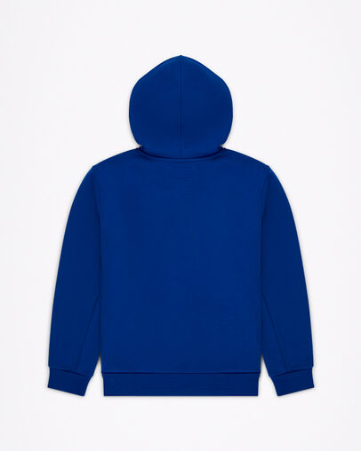 Heavyweight Hybrid Fleece Full Zip Hoodie Laser Blue, Back View