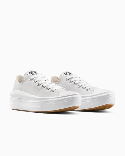 Chuck Taylor All Star Move Platform Barely Grey/White/Black, Top and Side View