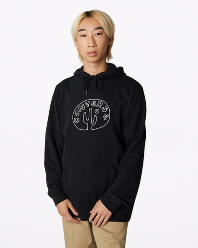 Desert Graphic Pullover Hoodie Black, Front View
