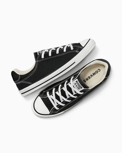 Chuck Taylor All Star Dainty Lucky Black/White/Black, Angled View