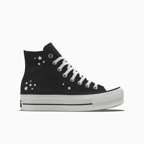 Converse Custom Chuck Taylor All Star Lift Platform By You Black Stars – 171209CHO24_black_stars_COE