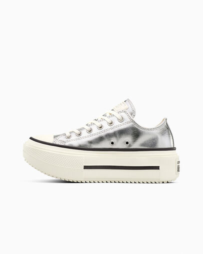 Chuck Taylor All Star Lift Double Stack Platform Metallic Silver/Egret/Black, Inner Side View