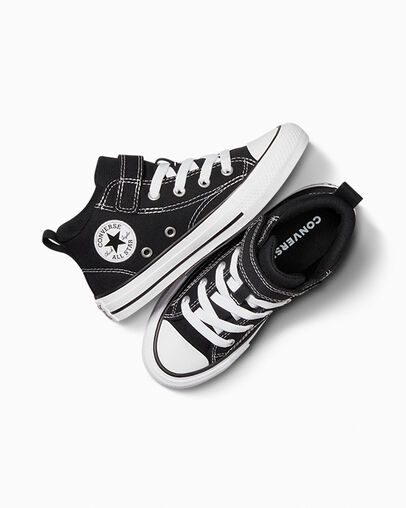 Chuck Taylor All Star Malden Street Canvas Easy-On Black/Black/White, Angled View
