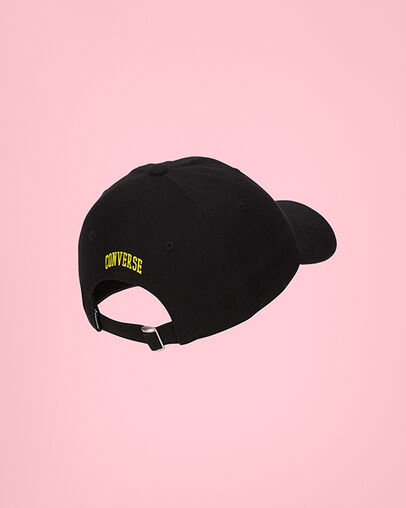 Happy Camper Baseball Cap Converse Black, 3/4 View