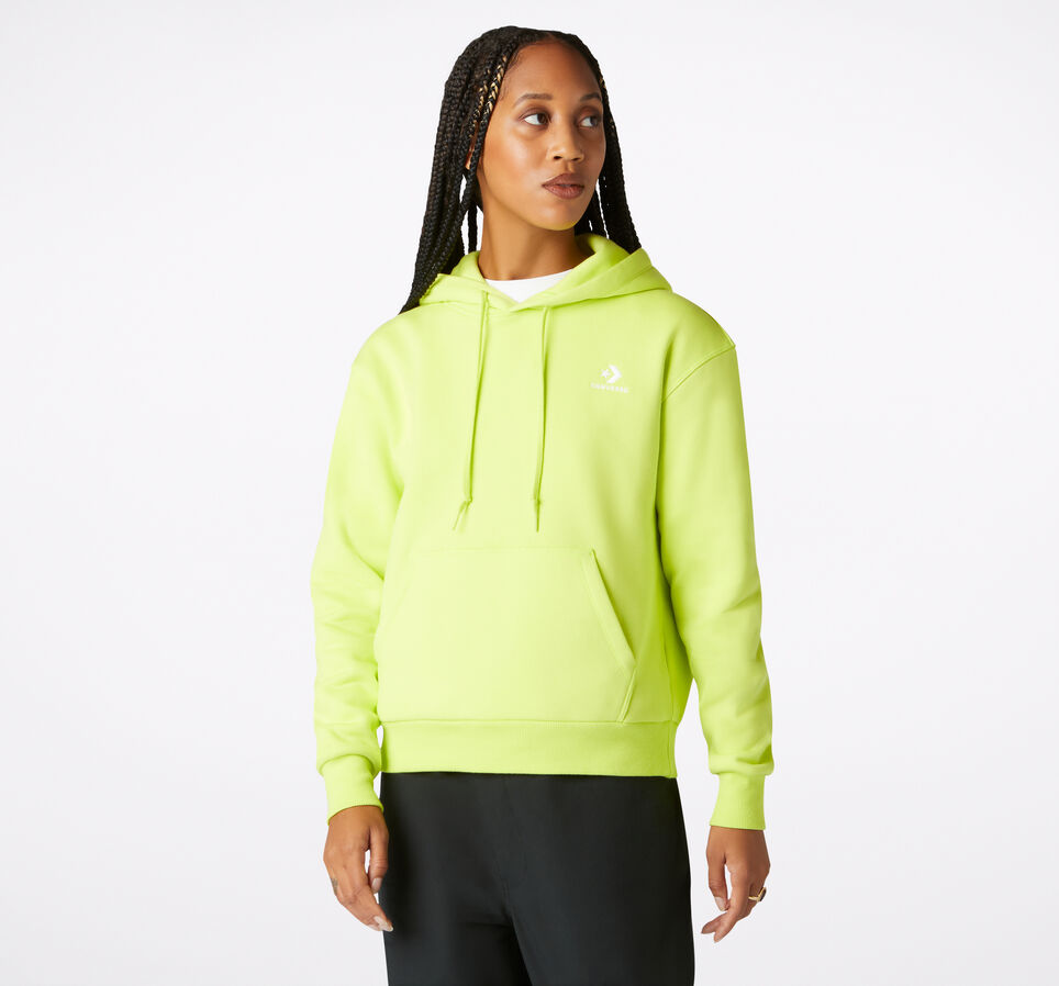 Hoodie pull-over Star Chevron brod&eacute; Citron vif