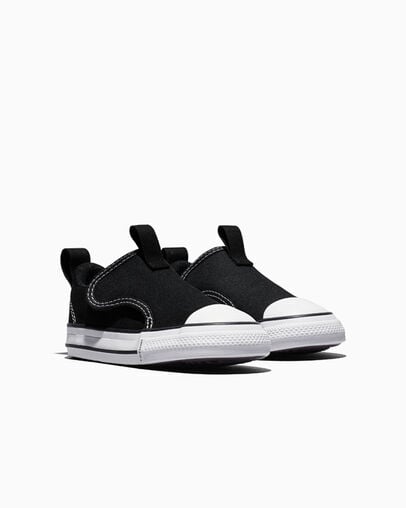 Chuck Taylor All Star Malden Street Slip Black/White/Black, Top and Side View