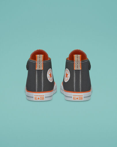 Converse Color Easy-On Chuck Taylor All Star Viento de tormenta/Naranja magma/Blanco, Heel View