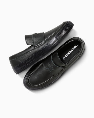 Converse Chuck Taylor All Star Loafer Low-Top Shoe Leather In Black, Size 10 - A15205C