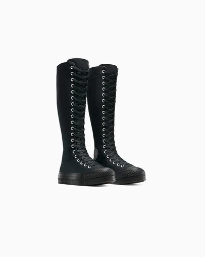 Chuck Taylor All Star Lift XXHi Platform Black/Black/Black, Top and Side View