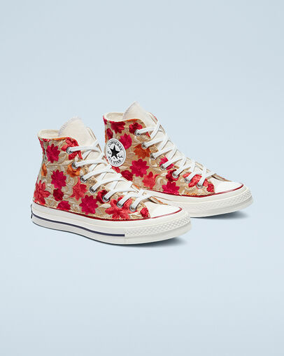 embroidered red converse