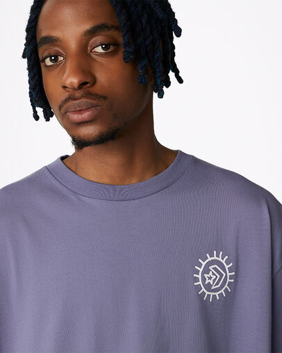 Inverted Desert Graphic T-shirt Slate Lilac, Detail View