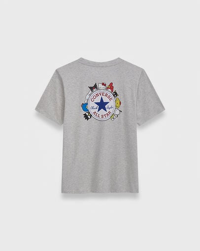 Converse x Hello Kitty And Friends Chuck Taylor Patch T-Shirt Light Grey Heather, Back View
