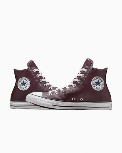 Chuck Taylor All Star Faux Leather Bloodstone/Dark Waters/White, Detail Angle View