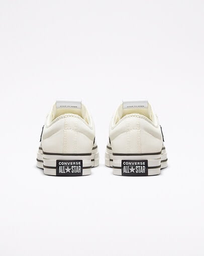 Star Player 76 Premium Canvas Vintage White/Black, Heel View