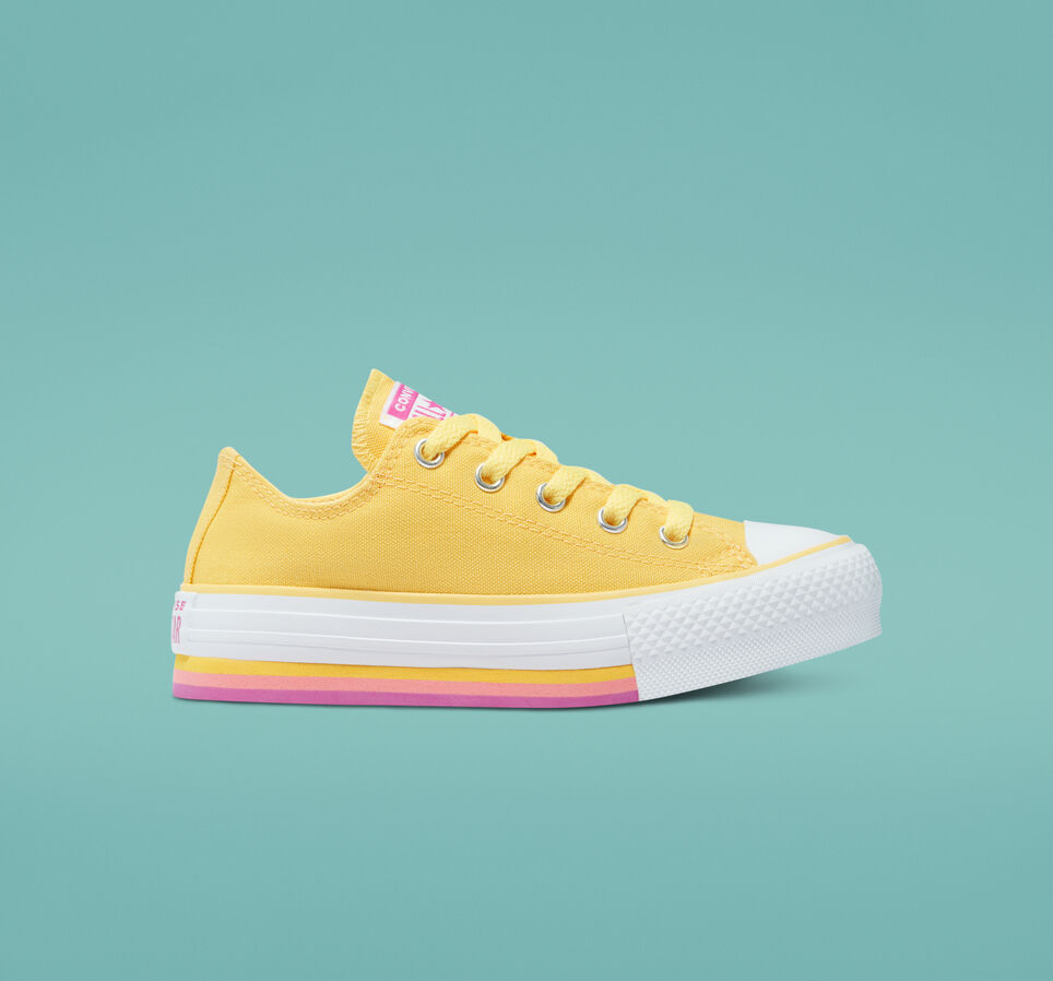 Multicolor sole EVA Platform Chuck Taylor All Star Pulso c&iacute;trico/Blanco