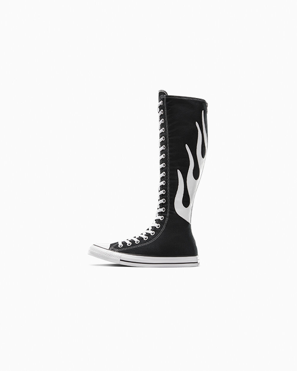 Converse All star sneaker zwart wit gevlamd