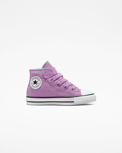Chuck Taylor All Star Easy-On Quilted Jacquard Violet Shock/Light Aqua/White, Outer Side View