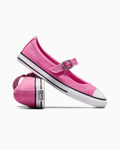 Chuck Taylor All Star Dainty Mary Jane Pink/White/Black, Detail Angle View