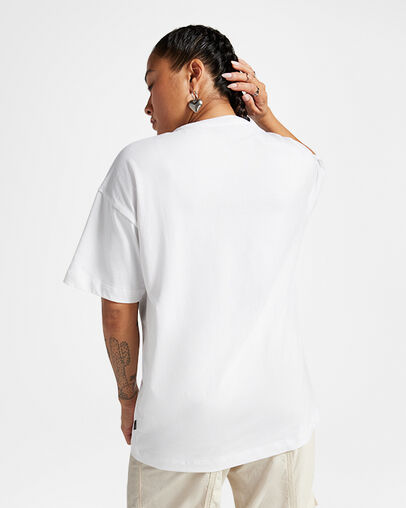 Oversized Cherry T-Shirt White, Full Body View