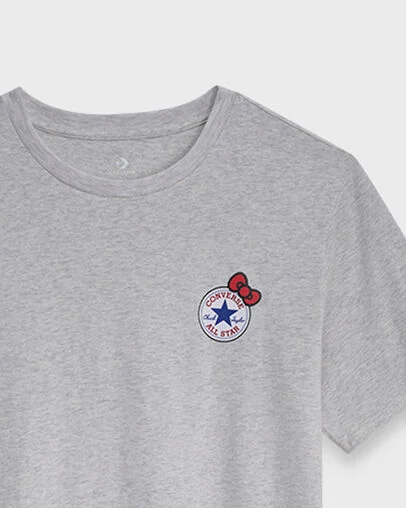 Converse x Hello Kitty And Friends Chuck Taylor Patch T-Shirt Light Grey Heather, Full Body View