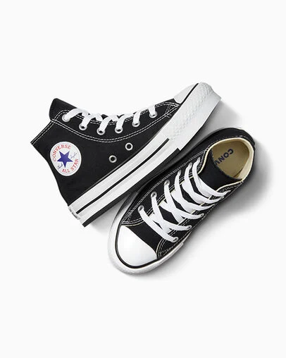 Chuck Taylor All Star EVA Lift Platform Canvas Black/White/Black, Angled View