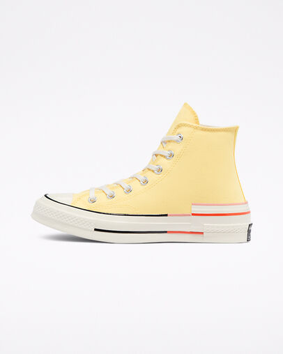 Colorblock Chuck 70 Jaune impulsion/Quartz rose/Écru, Inner Side View