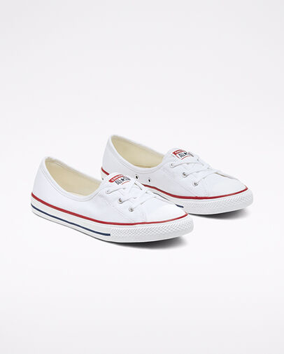 Ballet Lace Chuck Taylor All Star Slip Wei&szlig;/Garnet/Navy, Angled View