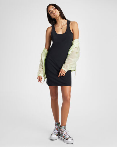 Chuck Taylor All Star Lift Allover Florals Black/White/Pale Surplus, On Foot Shot 1