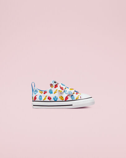 Chuck Taylor All Star Easy-On Dino Daze White/University Blue, Outer Side View