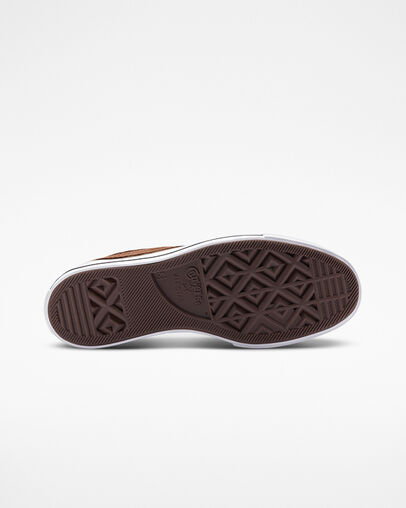 Chuck Taylor All Star Lift Platform Suede Waves Vagues brun dor&eacute;, Outsole View