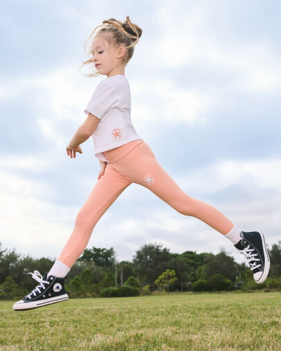Boxy T-Shirt and Leggings Set Flamingo Fade