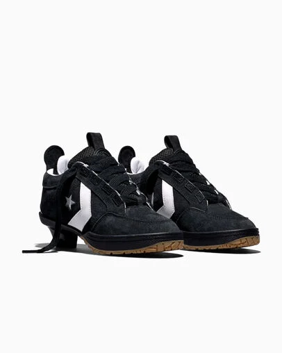 Converse x Vaquera VX-1 Heel Black/White/Honey, Top and Side View