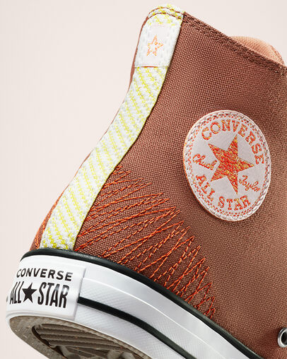 Chuck Taylor All Star Stitched Mineral Clay/White, Detail Angle View