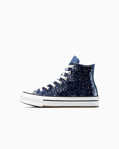 Chuck Taylor All Star EVA Lift Platform Glitter Navy/White/Egret, Inner Side View