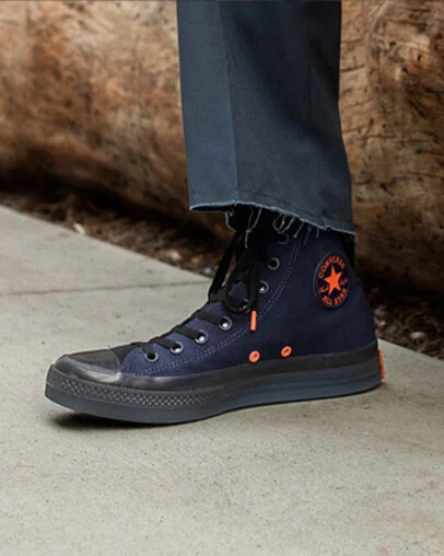 Chuck Taylor All Star CX Canvas and Polyester Midnight Navy/Black/Wild Mango, Detail Angle View