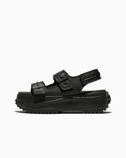 Run Star Sandal Platform Leather Black/Black/Black, Inner Side View