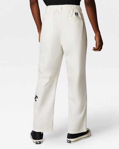 Much Love Double Pleat Chino Pant Egret, Back View