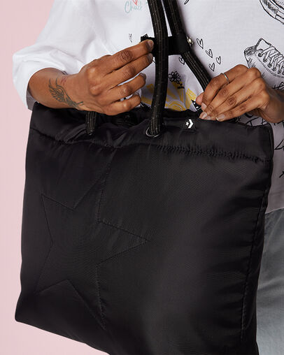 Quilted Tote Bag Converse Black