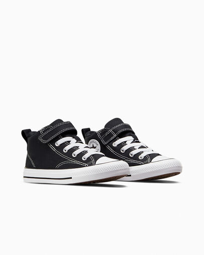 Chuck Taylor All Star Malden Street Canvas Easy-On Black/Black/White, Top and Side View