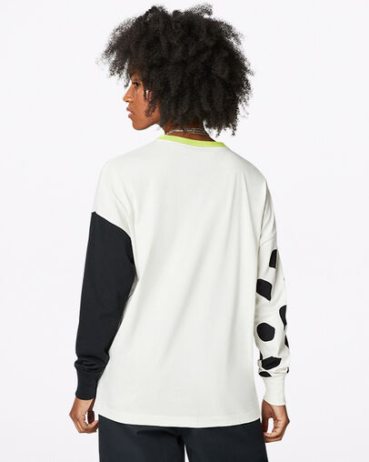 Heritage Animal Print Long Sleeve T-Shirt Egret Multi, Back View