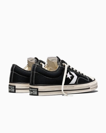 Star Player 76 Premium Canvas Black/Vintage White/Black, Heel View