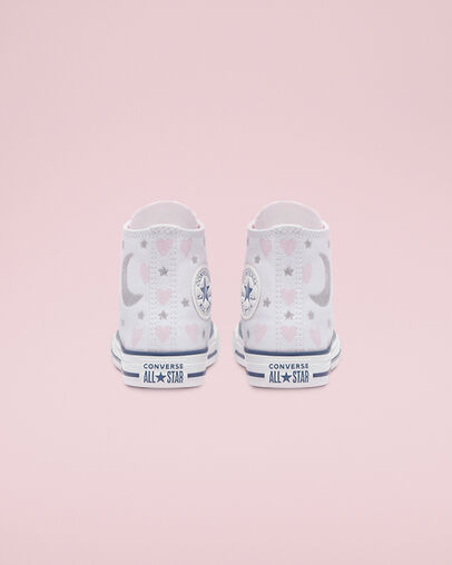 Chuck Taylor All Star My Wish White/Pink/Silver, Heel View