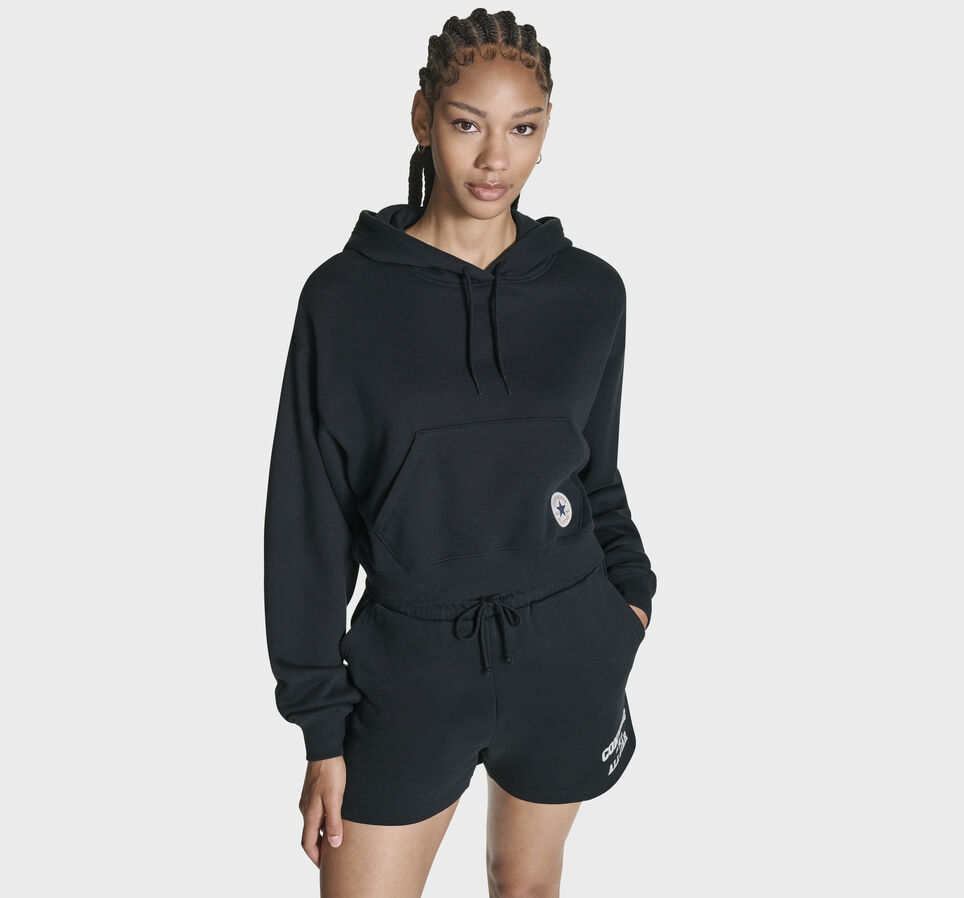 Chuck Taylor All Star Cropped Hoodie Black