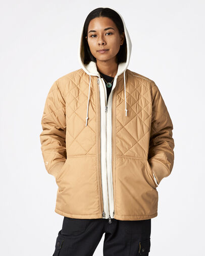 Utility Fleece Padded Jacket Nomad Khaki